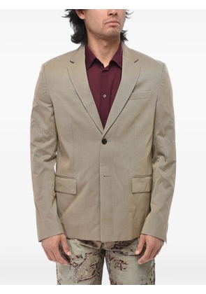 Off-White cotton twill blazer with flap pockets - Neutrals