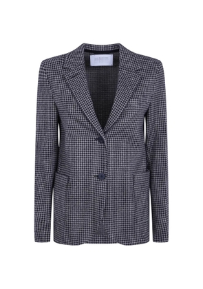 Harris Wharf London houndstooth-pattern wool blazer - Grey