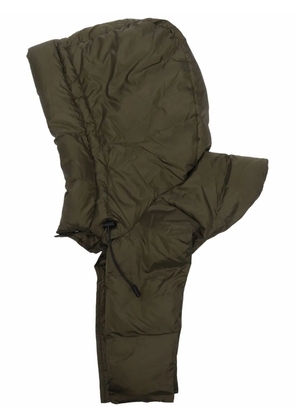 Yves Salomon quilted-finish padded hood - Green