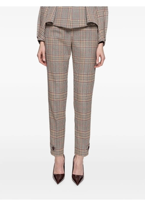 NISSA checked tailored tapered pants - Neutrals