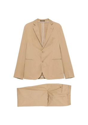 Emporio Armani notched-lapels single-breasted suit - Brown