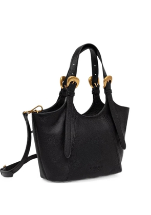 TWINSET buckle-detail pebbled tote bag - Black