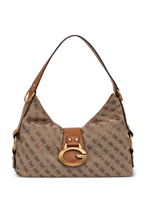 GUESS USA logo-monogram buckle tote bag - Neutrals