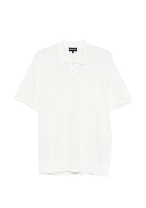 Emporio Armani button-up chest-pocket polo shirt - White