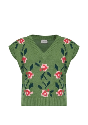 Weekend Max Mara Alamaro intarsia-knit vest - Green