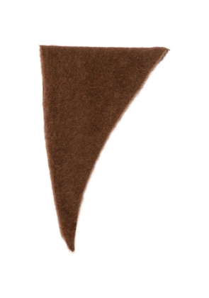 Uma Wang brushed triangular scarf - Brown