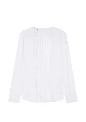 DRIES VAN NOTEN collarless cotton shirt - White