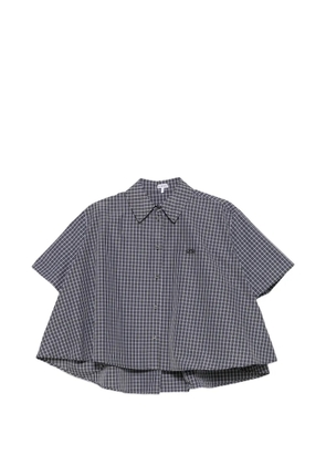 LOEWE check-pattern cropped shirt - Black