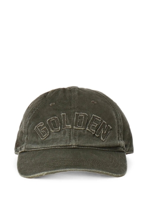 Golden Goose logo-patch distressed baseball cap - Green