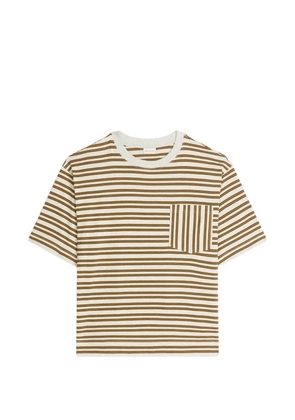 DRIES VAN NOTEN striped cotton T-shirt - Grey