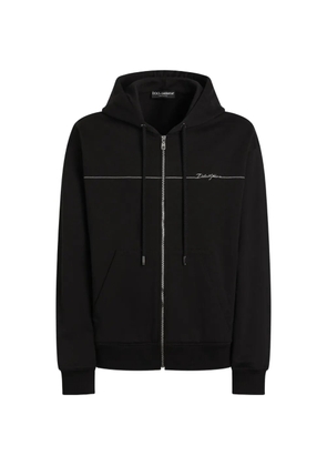 Dolce & Gabbana cotton hooded sweatshirt - Black