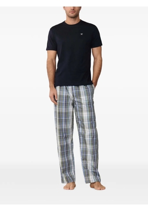 Hackett London check-print cotton pyjama set - Blue