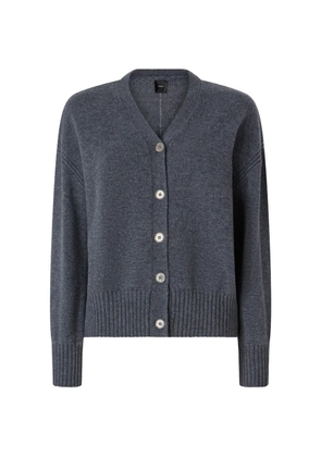 PINKO ribbed-trim V-neck cardigan - Grey