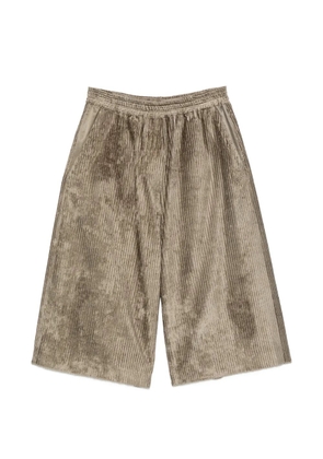 Alysi corduroy-effect knee-length shorts - Green