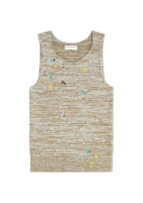 DRIES VAN NOTEN embroidered wool sweater - Grey