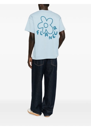 FLÂNEUR Blossom graphic-print T-shirt - Blue