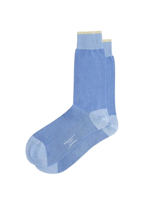 Hackett London herringbone-pattern socks - Blue