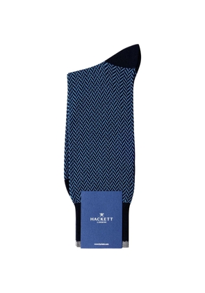Hackett London herringbone-pattern socks - Blue