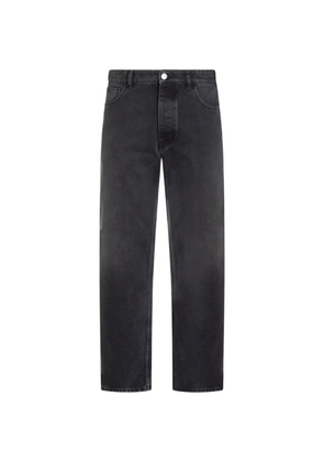 Marni logo-patch straight-leg jeans - Black