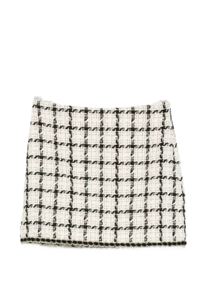TWINSET check-pattern mini skirt - Neutrals