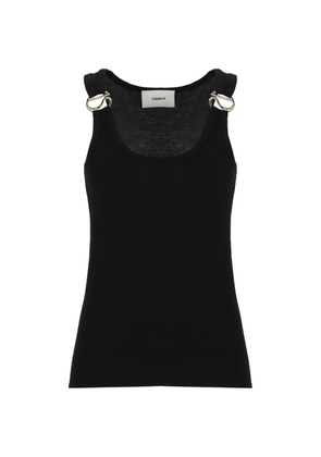 Coperni logo-plaque tank top - Black