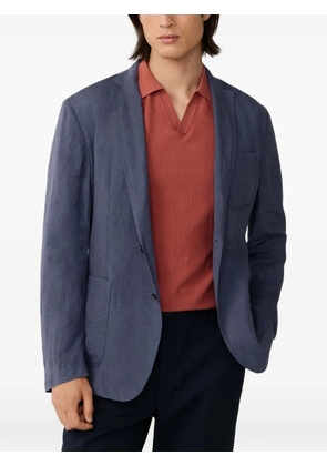 Hackett London notch-lapel patch-pocket blazer - Blue