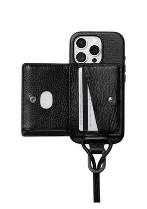 objcts.io pebbled-leather iPhone case - Black