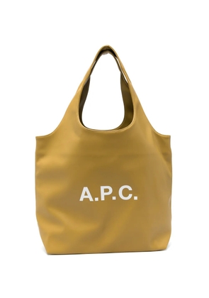 A.P.C. logo-print tote bag - Yellow