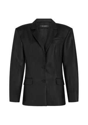 Karl Lagerfeld faux-leather blazer - Black