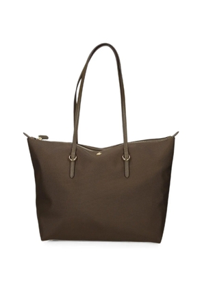 Lauren Ralph Lauren logo-plaque shoulder bag - Brown