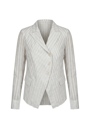 Forme D'expression striped cutaway jacket - White