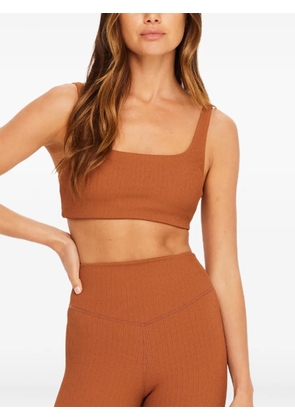 The Upside Mariana Bridie ribbed sport bra - Brown
