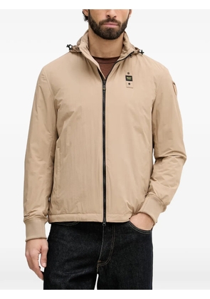 Blauer Dalton logo-patch padded jacket - Neutrals