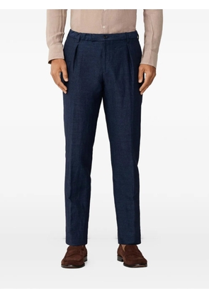 Hackett London pleated melange trousers - Blue