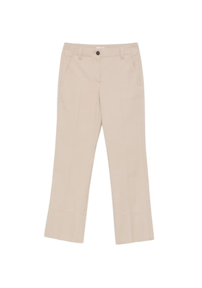 Brunello Cucinelli pressed-crease straight-leg trousers - Neutrals