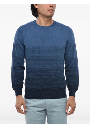 Corneliani ombré-effect crew-neck sweater - Blue