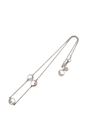 Fendi Pre-Owned 2010s F Is rhinestone necklace - Silver