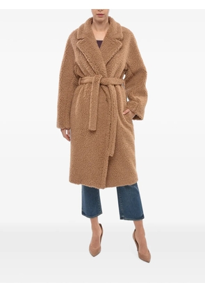 Stella McCartney belted teddy coat - Brown