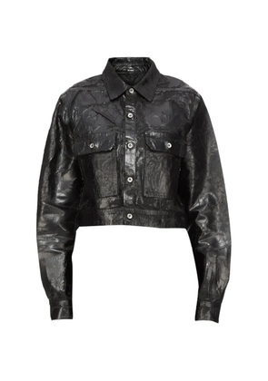 Rick Owens DRKSHDW cape sleeve cropped outershirt - Black