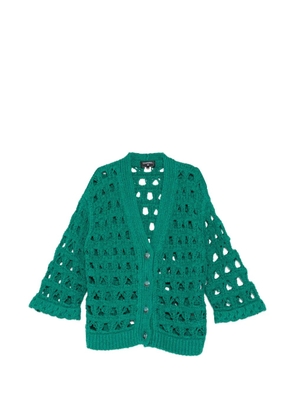 CHANEL Pre-Owned 2025 CC-logo button cardigan - Green