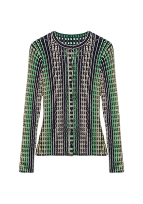 Simkhai Mabel eyelet-knit cardigan - Blue