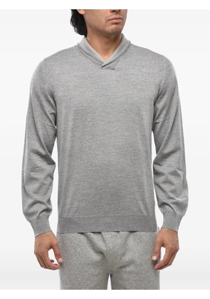 Corneliani shawl-collar wool sweater - Grey