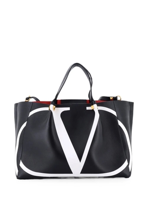 Valentino Garavani Pre-Owned VLogo Escape Leather with Inlay Medium tote bag - Black