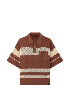 Palm Angels Palm Type loose-knit polo - Brown