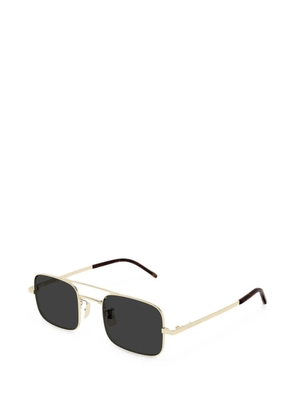 Saint Laurent Eyewear square-frame double-bridge sunglasses - Gold