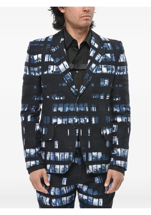 Off-White windows-print single-breasted blazer - Black