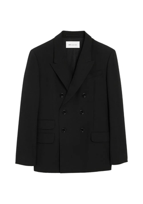 AMI Paris double-breasted straight-fit wool blazer - Black