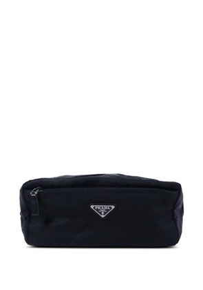 Prada Pre-Owned Re-Nylon Triangle logo clutch bag - Black