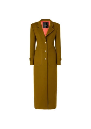 PINKO long coat in wool-blend cloth - Green