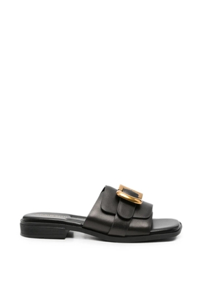 SERGIO MORETTI FIRENZE buckle-detail square-toe sandals - Black